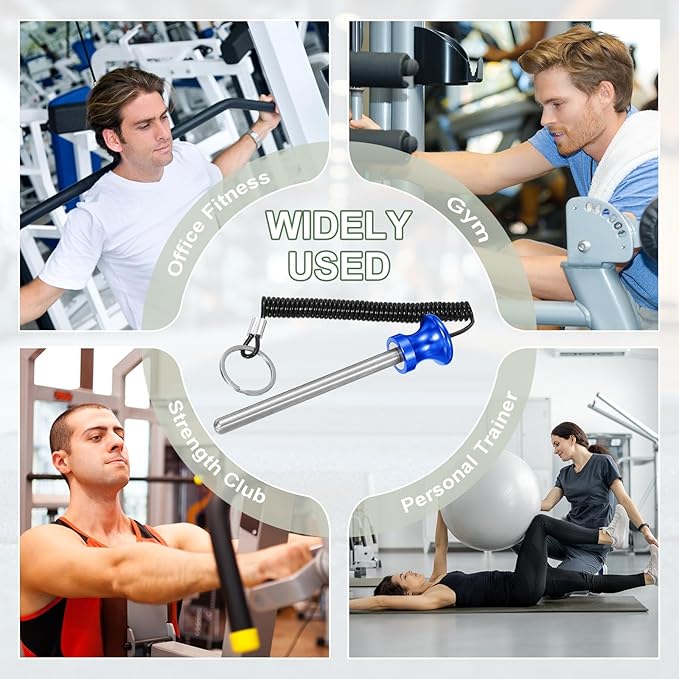 Weight Stack Pin, Weight Gym Pin Strength Training Equipment Replacement with Pull Rope for Home Gym Club