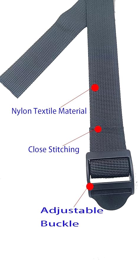 Concept 2 Rower Accessories Foot Pedal Fixed Straps Workout Machine Parts Sunny Health Replacement Cable Multi Function Adjustable Nylon Bicycle Binding Elliptical Treadlife Fitness (2pcs Black)