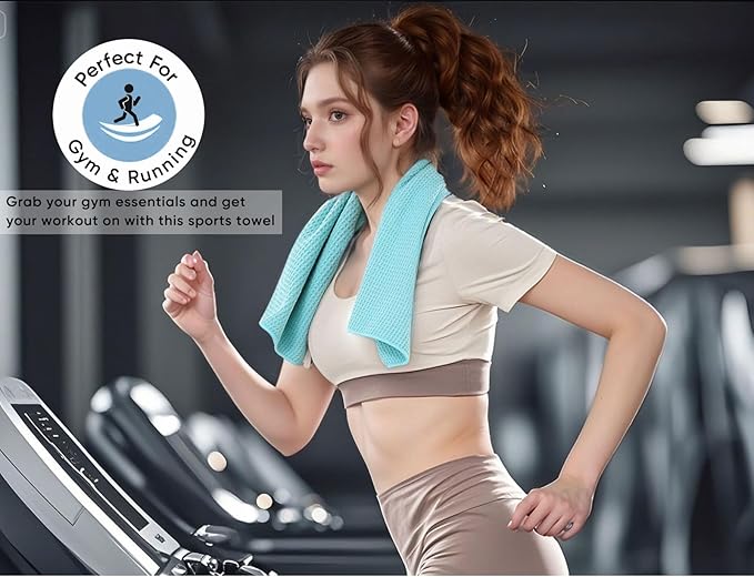 Microfiber Gym Towels 3 Pack, Quick-Drying Yoga Towels for Sport, Workout Equipment, Home and Gym, 16 Inches x 27.5 Inches