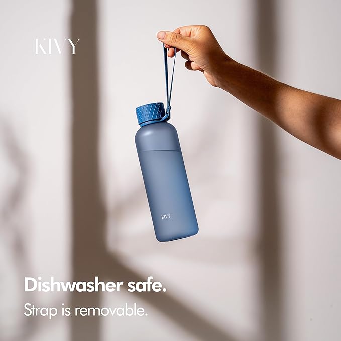 KIVY Tritan Water Bottle 2nd Generation (Navy Blue, 22oz)