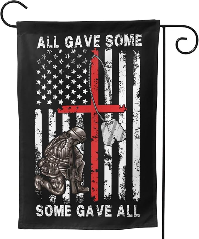 Flag 4th of july ALL GAVE SOME Flag MEMORIAL DAY Flags for Outside 12.5x18 Inch Garden Flag Farmhouse Yard Indoor/Outdoor Decoration Banner Decor Gifts