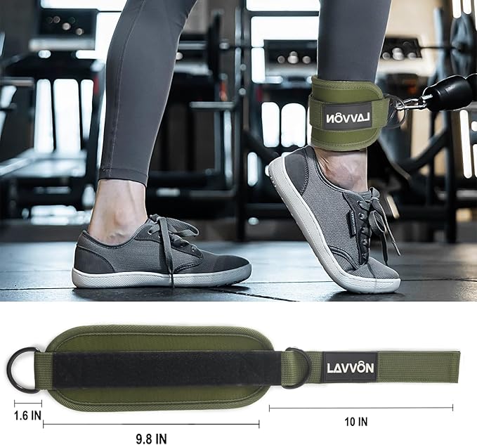Ankle Straps for Cable Machines Kickbacks - Adjustable Comfort Ankle Cable Attachments for Gym Ankle Cuff Cable Machine Glute Kickback Straps - Leg Extensions, Curls & Ankle Cuffs Women