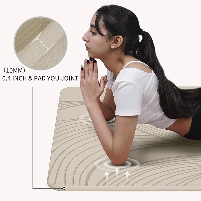 Large Yoga Mat-72’x36’x0.4’ Extra Width & Thick,Comfortable,Non-Slip Exercise Mat-Works Great on All Floor for Stretching,Yoga Studio,Gym or Home Workouts