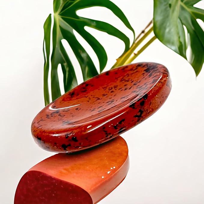 Mahogany Obsidian Worry Stones – Crystal Thumb Worry Stone for Anxiety, Stress – Relaxing and Soothing Balance Stones for Meditation, Stress Relief – Healing Stones and Crystals for Men and Women
