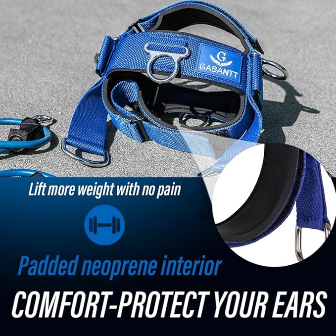 G Gabantt- Neck Exerciser and Neck Trainer. Adjustable Neck Harness Weight Lifting, 4 Way Neck Training - Head Harness for Neck Exercises and Neck Muscle Builder. Neck Strengthener Workout Equipment