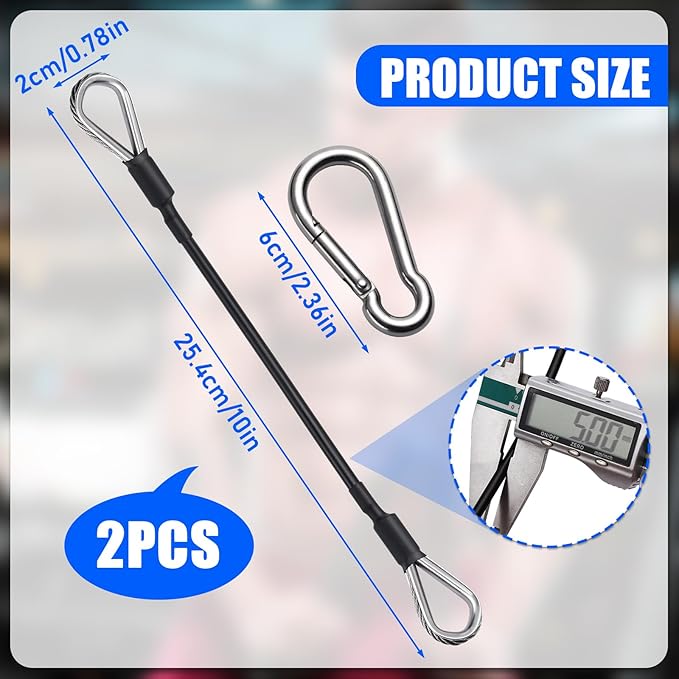 TOBWOLF Gym Cable Extension, Fitness Extension Rope Attachment Compatible with Home Gym Accessories Thick 0.2", Replacement Gym Cable Machine Extension for LAT/Tricep Pull Down, Leg Extensions Machine