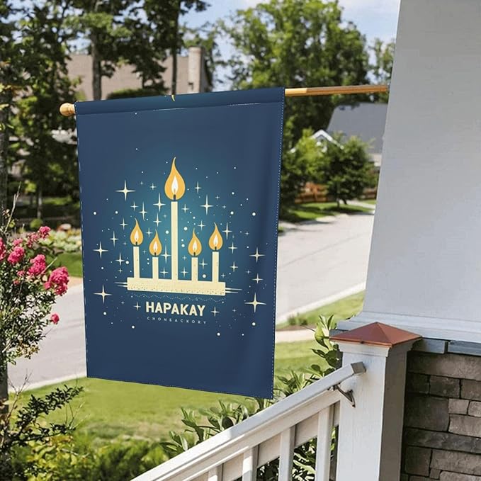 Hanukkah Garden Flag 12x18 In Double Sided Yard Flags Lawn Sign Decor No Flagstand