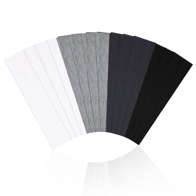 16Pcs Headbands for Women Non Slip - Stylish Sports Hair Bands for Women's Hair - Soft Cotton Cloth Stretchy Headbands for Women for Yoga Outdoor Exercise Running