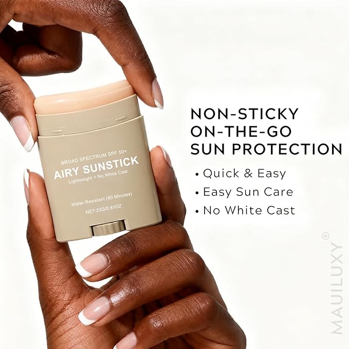 Airy Sunstick Protection - Invisible Korean Sunscreen Stick SPF 50+ Suncare Sunblock, Lightweight & No White Cast, Under & Over Makeup, Outdoor Sports & Travel-Friendly 23 g / 0.81 oz