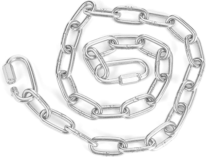 Heavy Duty Extension Chain with 2 Quick Link for Punching Bags Hammocks Swing Chairs - 550 Lbs Capacity - 31.5 Inches Length