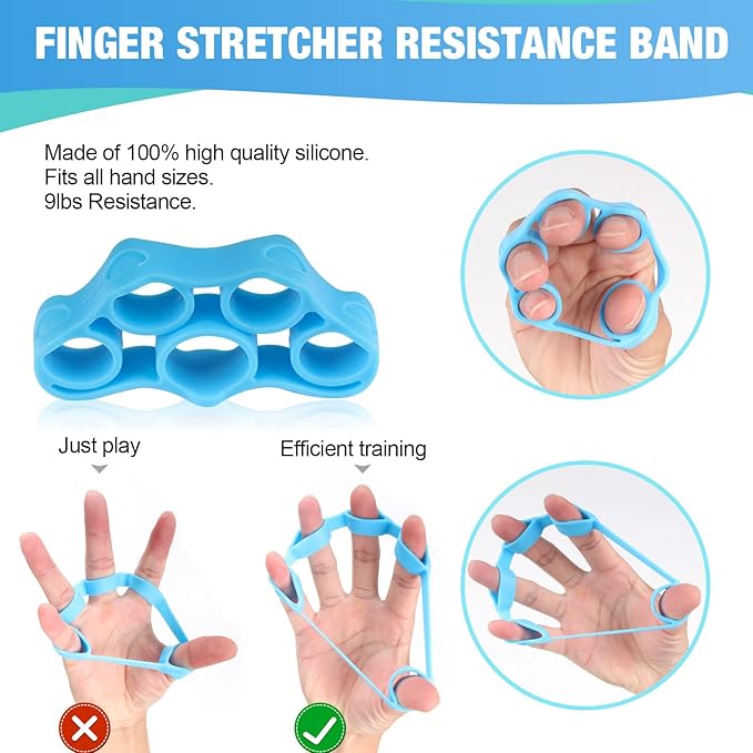 Hand Grip Exerciser Strengthener (5 Piece Set) for Kid Adult, Adjustable Grip Strength Trainer, Hand Squeezer Grip Stress 3D Balls, Finger Strength Trainer for Workout, Stress Relief