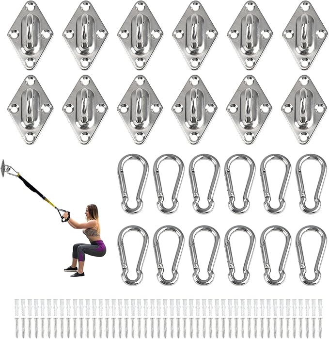 Wall Mount for Resistance Bands, Workout Anchors Wall Resistance with Hook for Fitness Bands, Space Saving Workout Equipment for Home Gym Weight Straps Suspension Training Exercise