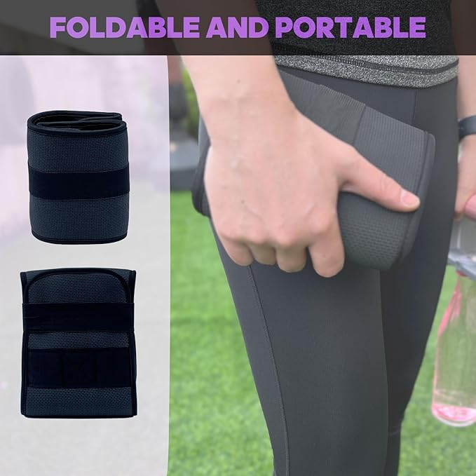Hip-Thrust-Belt, Foldable Design, Slip-Resistant Padding, Supports 300 lbs, Ideal for Glutes Training with Dumbbells, Kettlebells & Plates, Great for Gym & Home Hip Thrust Workouts
