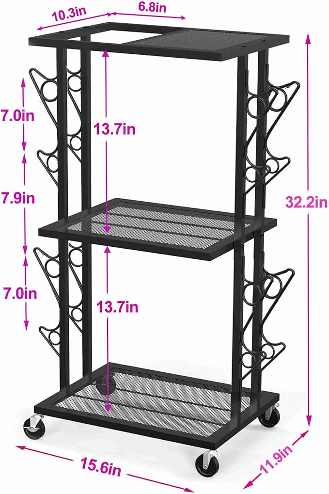 Dumbbell Rack Compact Weight Rack Home Gym Storage Rack Yoga Mat Storage Workout Equipment Organizer with Wheels