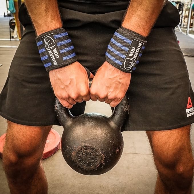 WOD Nation Wrist Wraps for Weightlifting & Strength Training – Professional Gym Straps w/Thumb Loop for Men & Women