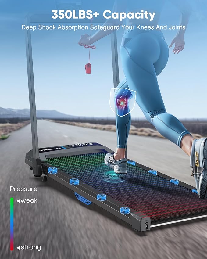 COZYINN 10% Incline Walking Pad - 2.5HP 4MPH/7.6MPH 265/340+lb Capacity Treadmills for Home, Portable Foldable Adjustable Incline Treadmill with Wide Running Area, Mute Control, Works with KINOMAP