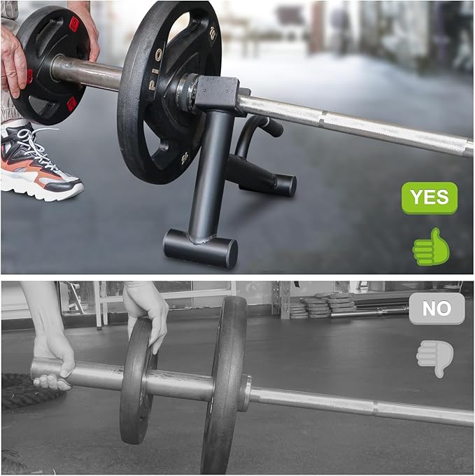 Deadlift Jack Barbell Stand,Barbell Stand for Weight Training Home Gym Easily Unload and Load 600lbs Barbell Plates for Deadlift Exercise