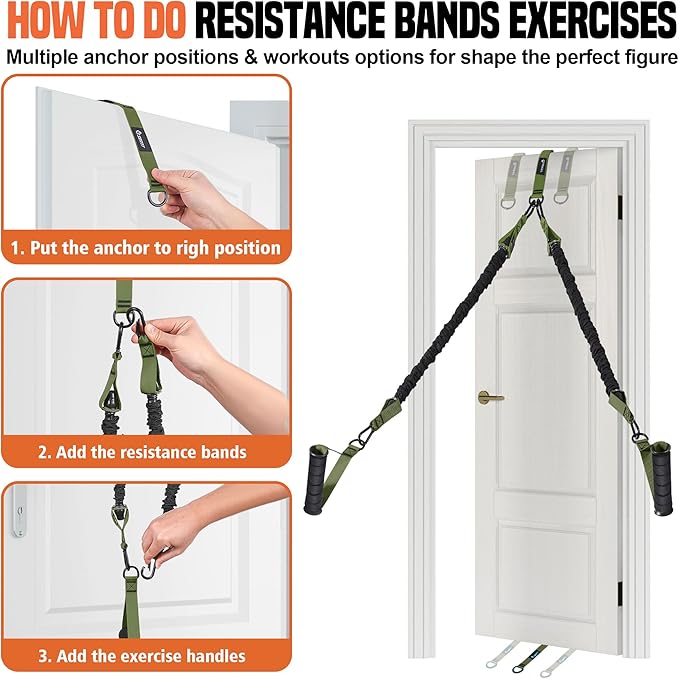 SERTT Pull Up Assistance Bands 300lbs, Adjustable Pull Up Bands with 4 Heavy Duty Resistance Bands for Pull Ups, All-in-one Exercise Bands for Pull Up Assist and Resistance Training