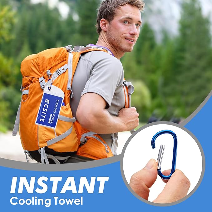 4 Pack Cooling Towels (47"x12") for Neck and Face, Ice Towel for Hot Weather, Soft Breathable Chilly Gym Towels, Microfiber Towel for Work Out, Yoga, Running, Camping & More Activities