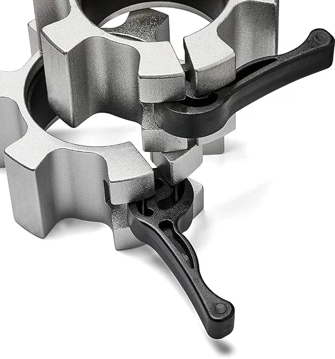 Metal Olympic Barbell Clamps 2inch Heavy Duty Exercise Collars,Weight Clips for 2" Barbell,Quick Release Weight Clamps for Weightlifting, Olympic Lifts Strength Fitness Training 1 Pair