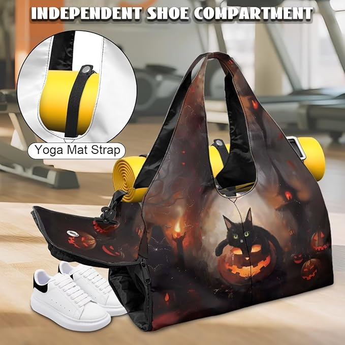 Yoga Mat Bag for Women Men Large Carryall Tote with Adjustable Shoulder Strap for Gym Yoga Travel Pilates Office