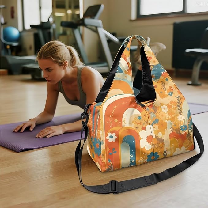 Yoga Mat Bag for Women Men Large Carryall Tote with Adjustable Shoulder Strap for Gym Yoga Travel Pilates Office