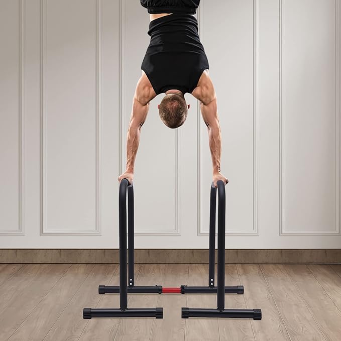 Functional Heavy Duty Dip Stands, Adjustable Parallel Bars for Home Workout, Parallel Bars Workout Exercise Equalizer Bars Fitness, 440LBS Load Capacity