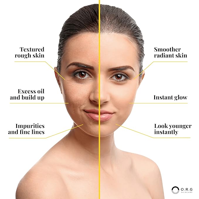 ORG Peel Off Face Cleanser for Gentle Exfoliation and Glowing Skin - Korean Sensitive Skincare - Pore Minimizer Brightening Agent Cruelty Free Natural Formula 2oz