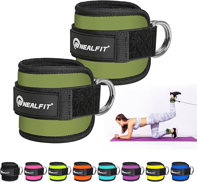 Ankle Strap for Cable Machine, Gym Ankle Cuff for Kickbacks, Leg Extensions, Glute Workouts, Booty Hip Abductors Exercise for Women and Men