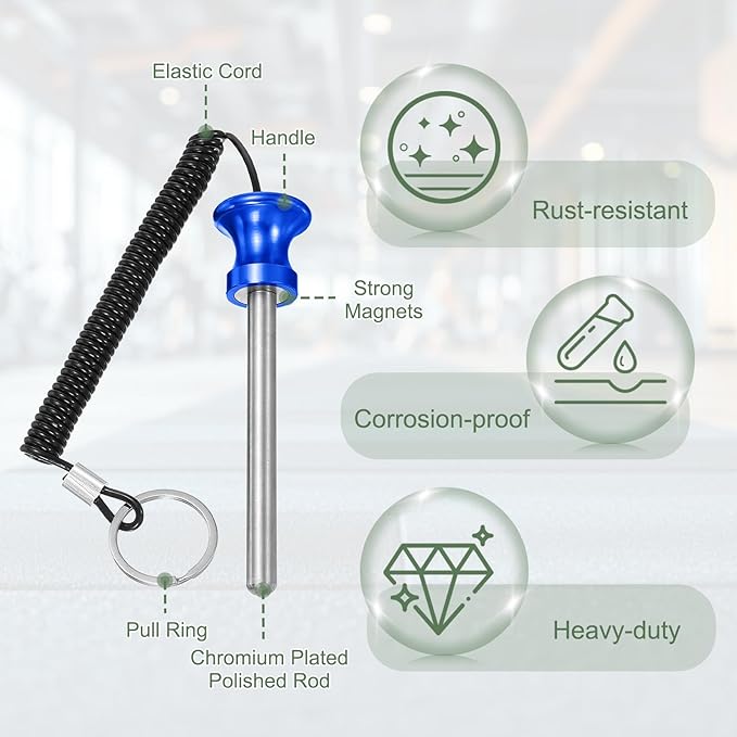 Weight Stack Pin, Weight Gym Pin Strength Training Equipment Replacement with Pull Rope for Home Gym Club