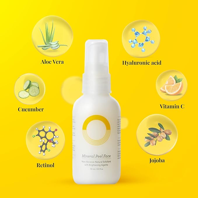 ORG Peel Off Face Cleanser for Gentle Exfoliation and Glowing Skin - Korean Sensitive Skincare - Pore Minimizer Brightening Agent Cruelty Free Natural Formula 2oz