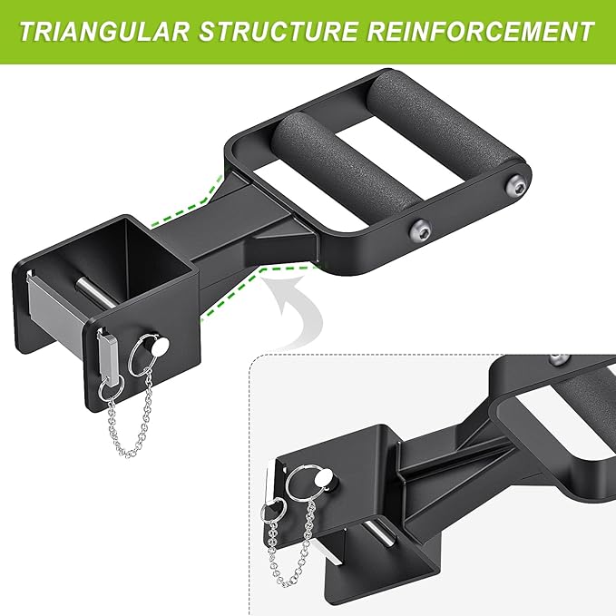 Kipika Y-Shaped Dip Bar for Power Cage with 5/8" or 1" Hole - Dip Bar Attachments for Home Gym - Heavy Duty Power Rack Attachments - Squat Rack Accessories for Strength Training