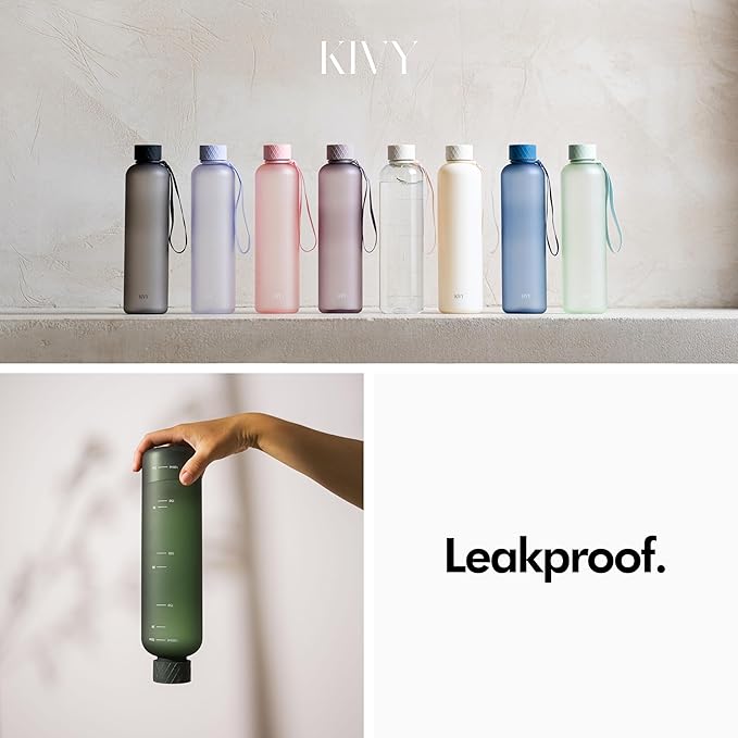 KIVY Tritan Water Bottle 2nd Generation (Navy Blue, 32oz)
