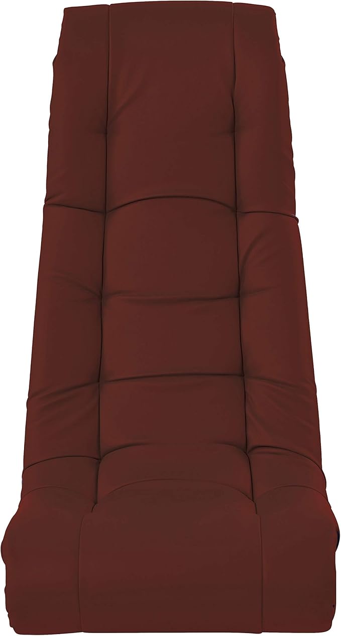 Factory Direct Partners Soft Tufted Floor Rocker - Cushioned Ground Chair for Kids Teens and Adults - Great for Reading, Gaming, Meditating, TV - Burgundy, 10488-BY