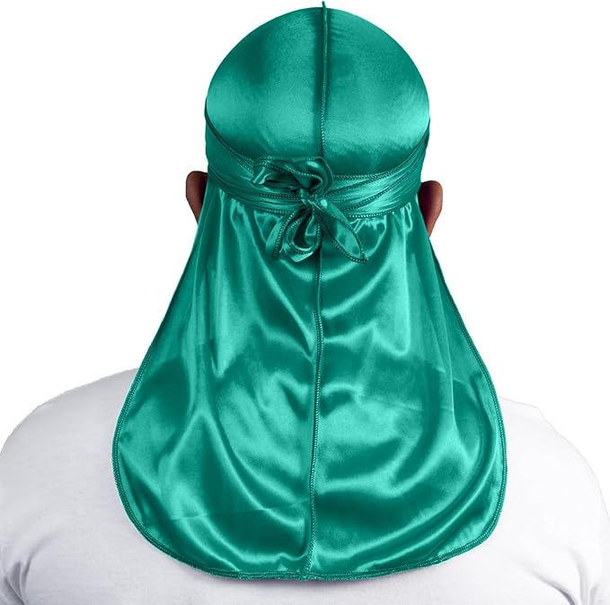 ForceWave 2 Pieces Silky Durag Pack for Men Women Waves, Premium Satin Deluxe Du-rag