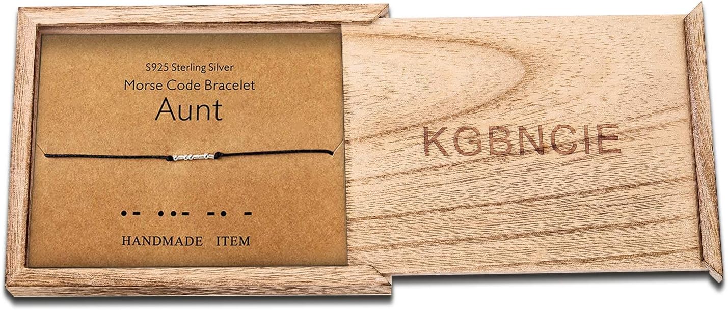 KGBNCIE Morse Code Bracelet for Women Sterling Silver Beads on Silk Cord Secret Message Fuck Friendship Inspirational Encouragement Bracelet Gift for Her