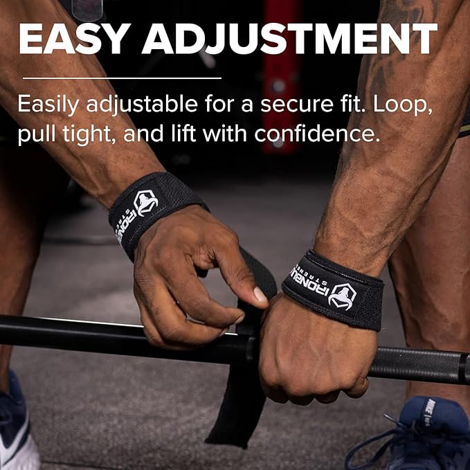 Lifting Wrist Straps for Weightlifting (1 Pair) – Padded Lifting Straps for Deadlifts, Powerlifting, Strength Training & Bodybuilding – Gym Straps for Men & Women
