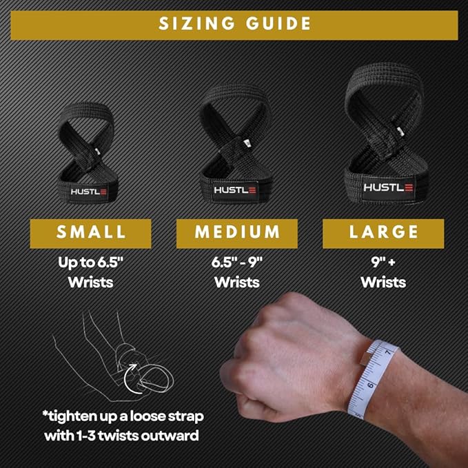 Figure 8 Lifting Straps - Weightlifting Strap Set for Advanced Wrist Support - Exercise Accessories and Gym Workout Equipment for Men and Women to Eliminate Grip Fatigue - Weight Lifting Straps