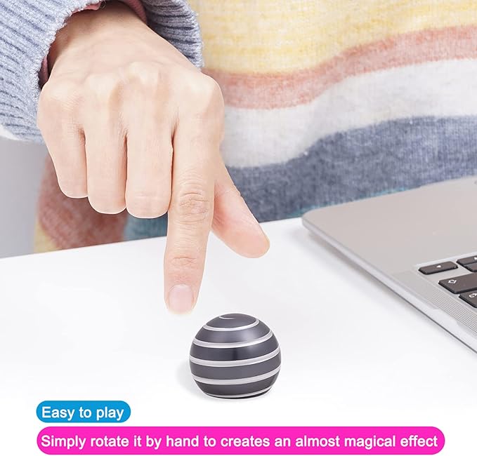 Desk-Fidget-Toys for Kinetic-Toy: Cool-Gadgets Cool-Stuff for Kid Children Teen Adult, Spinning 180 Seconds, Stress Relief Toy for Optical-Illusion Gift for Office School Home Women Men Christmas
