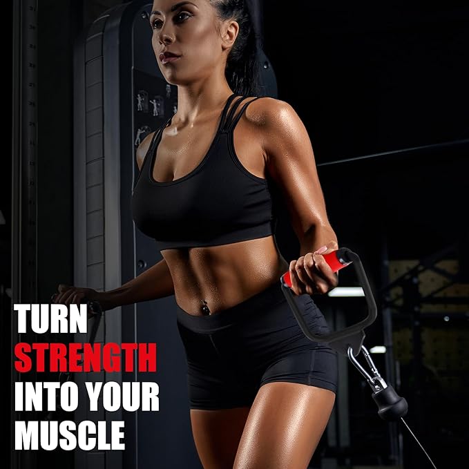 V-shaped Bar Straight Rotating Bar Curl LAT Pull Down Bar D Handle Double D Row Handle With PU Grip Environmentally Odorless, Lat Pulldown Attachments Cable Machine Attachment for Home Gym