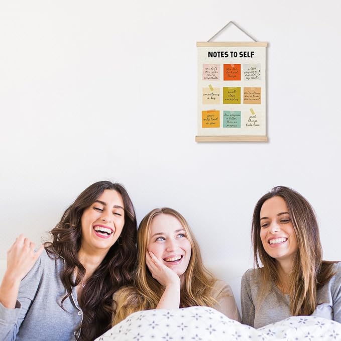 JINYO Mental Health Wall Decor, Notes to Self Inspirational Wall Art Poster, Self Love Positive Affirmations Posters for Therapy Psychological Counselor Office Decor, 12x16 Inches