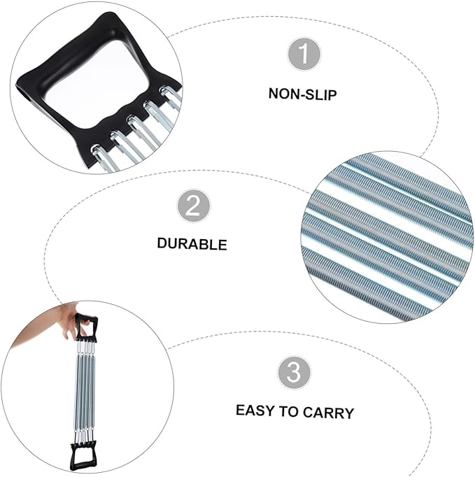 Kisangel 1pc Spring Chest Expander with 5 Springs Arm Muscle Strength Exercise Gym Stretch Rope Arm Trainer for Indoor Fitness Workout