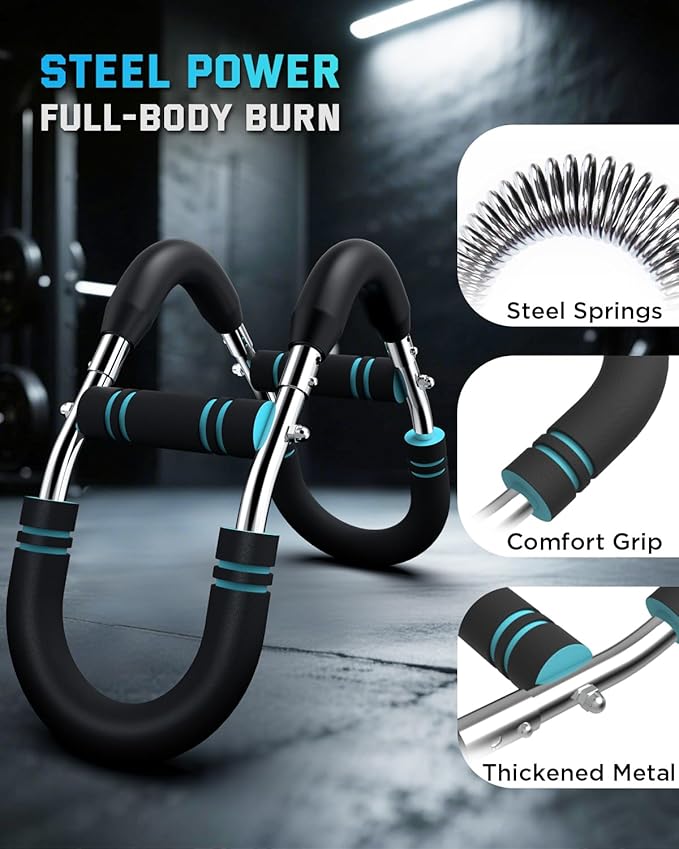 Kapebow Twister Arm Trainer, PowerTwist Arm Trainer, Adjustable Forearm Strengthener, Arm Exercise Equipment, Chest Workout Equipment, Portable Spring Resistance for Home Workout Equipment