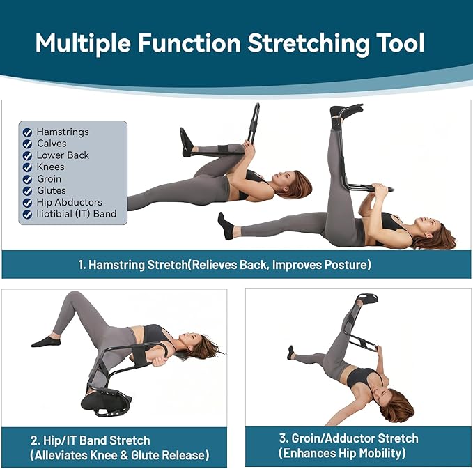 Hamstring Stretcher, Knee Extension Device, Lower Back, Hip & Calf Stretching