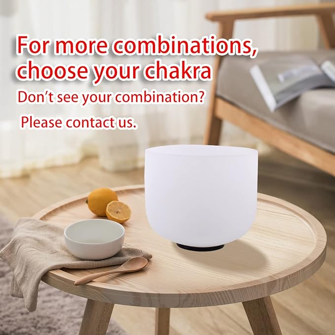 7inch 8inch 9inch Crystal singing bowls set sound bowl for healing Mindfulness, Meditation, Yoga, Spiritual and Body Healing Chakra Bowl (D+F+C, 7inch+8inch+9inch with Travel bag)