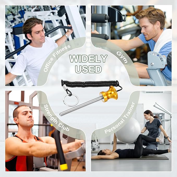 Weight Stack Pin, Weight Gym Pin Strength Training Equipment Replacement with Pull Rope for Home Gym Club