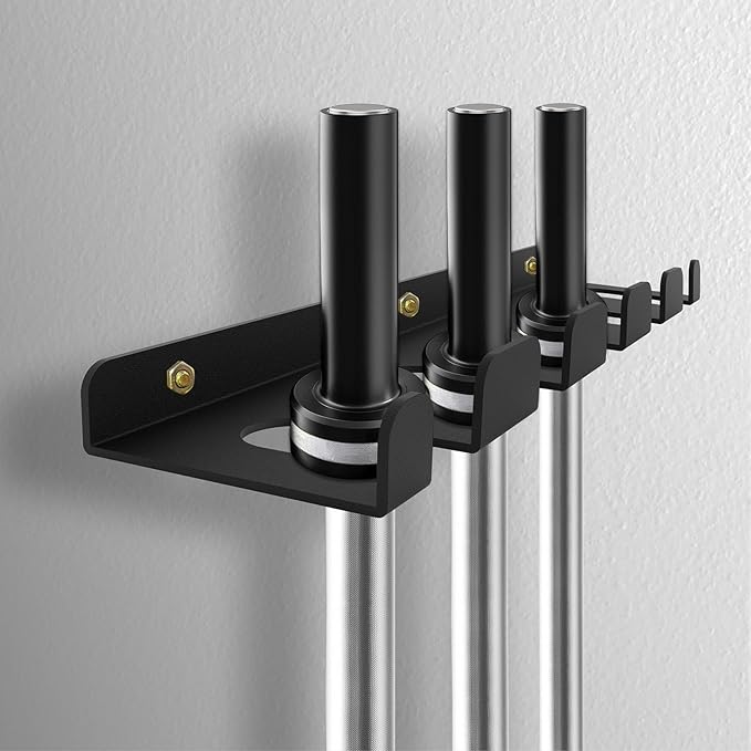 Barbell Storage Rack,Heavy Duty Vertical Hanging Barbell Rack,Wall Mounted Barbell Holder, Olympic Wall Mount Barbell Holder Space Saving Bar Holder Suitable for for Home,Commercial, Garage Gym