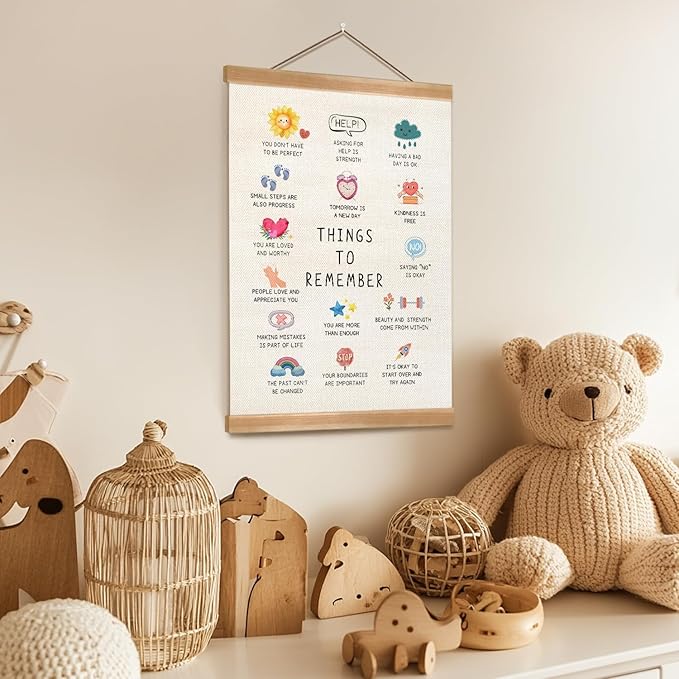 ZTGDA Therapy Office Decor Poster, Mental Health Therapy Therapist Office Decor, Things to Remember for School Counselor Therapy Counseling Poster Anxiety Relief Social Psychology (12x16inch THINGS)