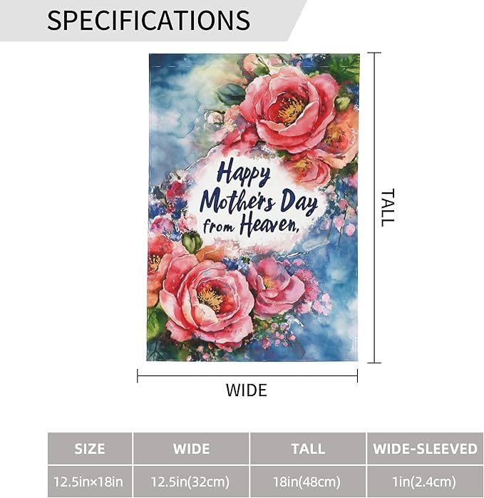 Mother Day Garden Flag 12x18 In Double Sided Yard Flags Lawn Sign Decor No Flagstand