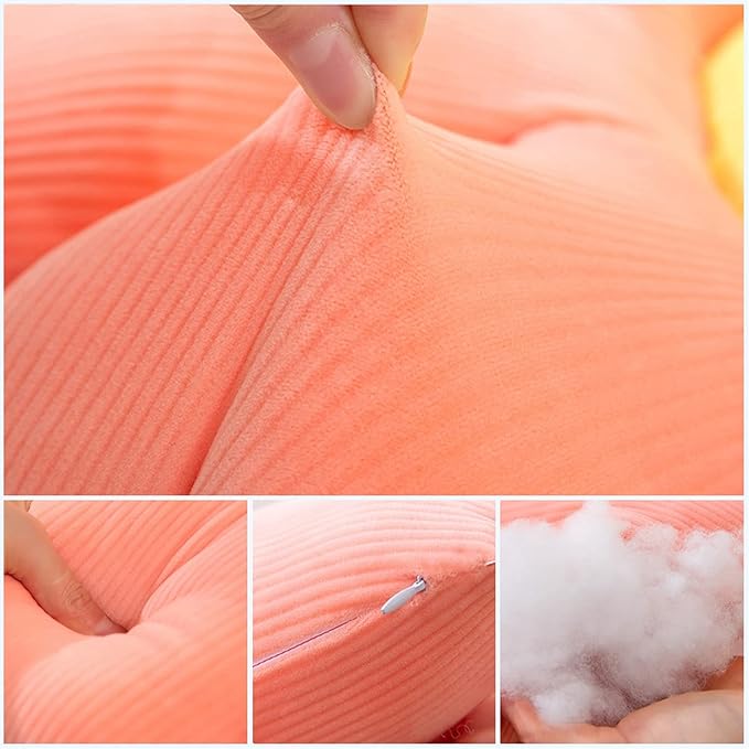 Flower Shaped Throw Pillow - Soft Seating Cushion for Bedroom, Sofa, Bed, Reading - Floor Plush Room Decor (15 inch, Pink)
